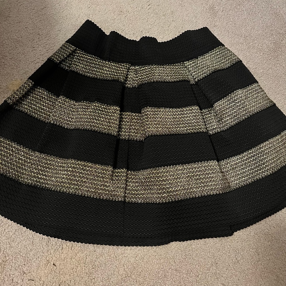 black and gold skirt